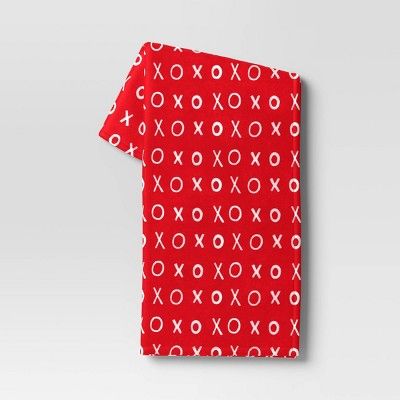 XO Printed Plush Valentine's Day Throw Blanket Red/White - Room Essentials™ | Target