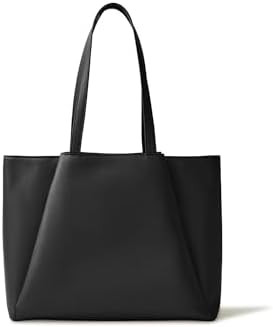 Work Tote Bags for Women 15.6 Inch - Laptop Tote Bag with Zip Compartments - Large PU Leather Off... | Amazon (US)