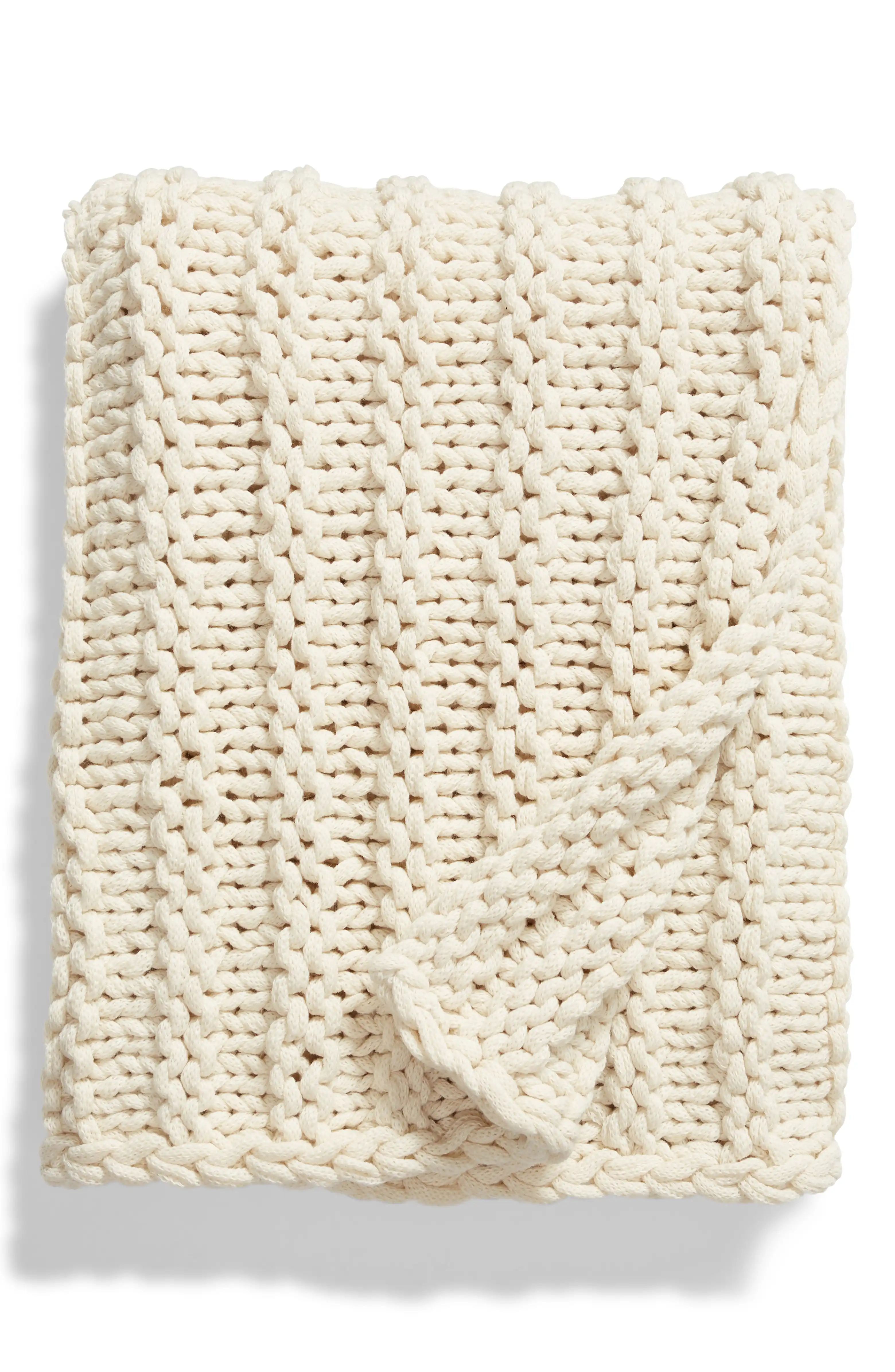 Jersey Rope Chunky Knit Throw Blanket | Nordstrom