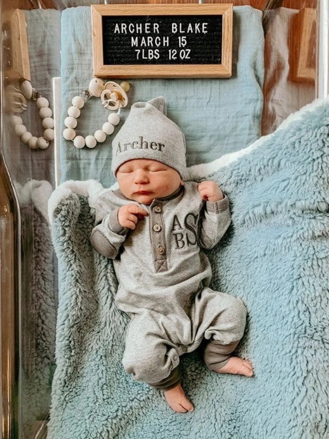 Baby Boy Coming Home Outfit Personalized Newborn Baby Boy - Etsy | Etsy (US)