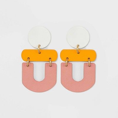 Flat Geometric Sprayed Drop Earrings - Universal Thread™ | Target