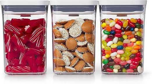 OXO Good Grips 3-PC Small Square Short POP Container Set | Amazon (US)