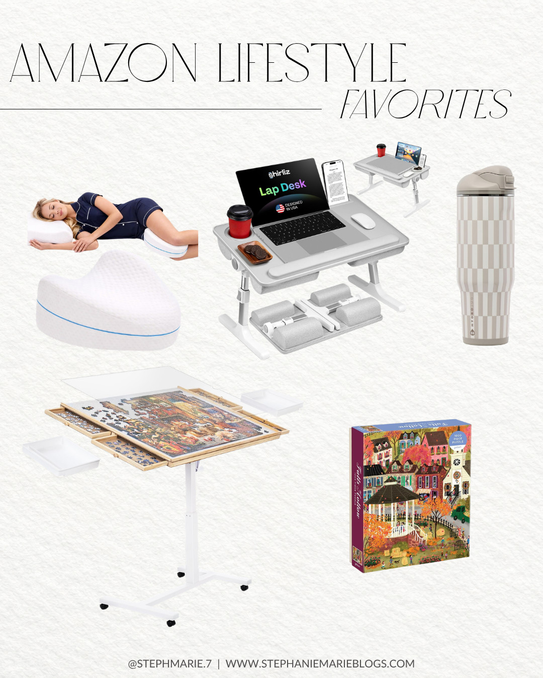 A few Amazon lifestyle favorites that make everyday life a little easier (and cozier)! From my favorite work-from-home finds to puzzle essentials and a few things I use on repeat.  

 