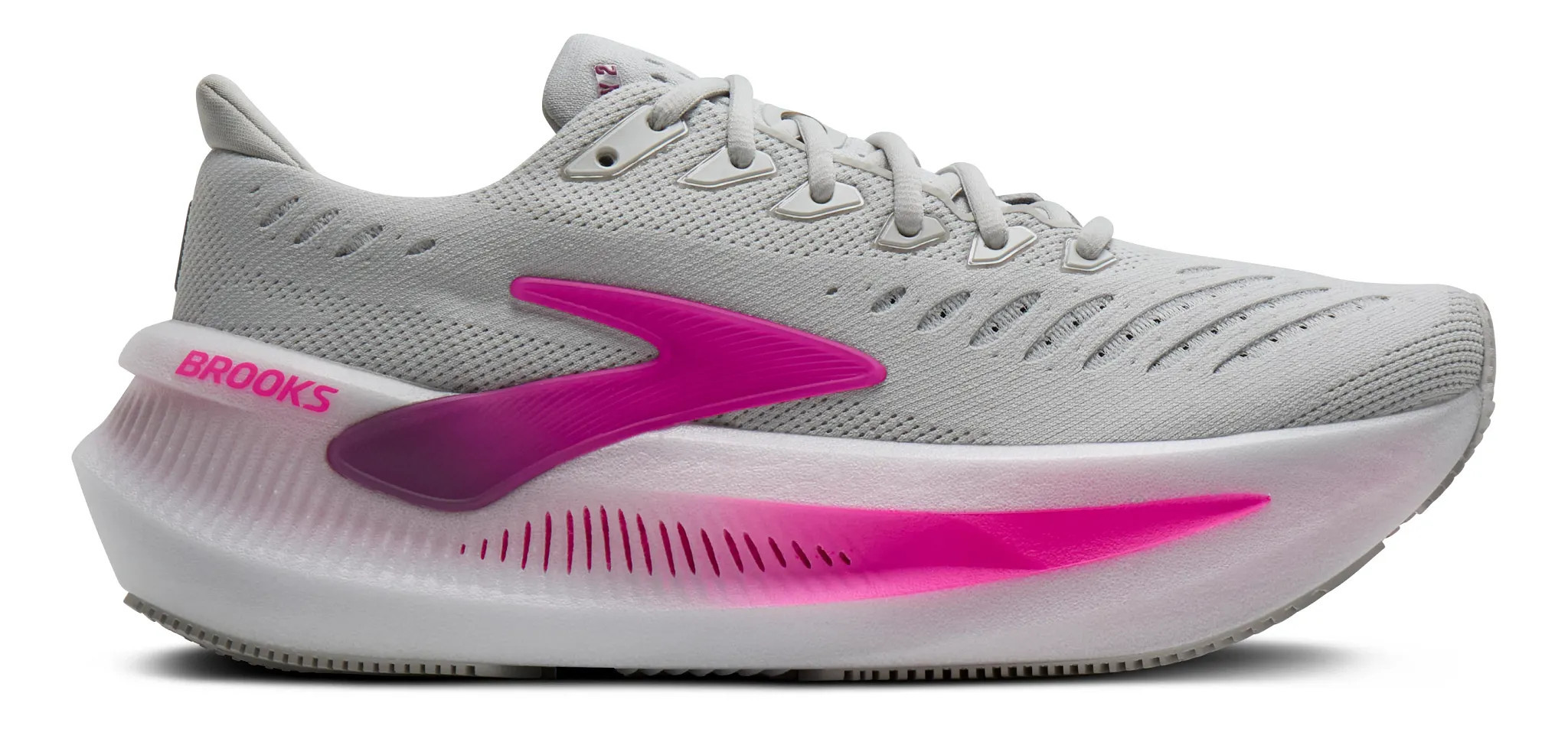 Women's Brooks Glycerin Max 2 - Oyster / Cyber Pink, Size: 8, Medium | Footwear - Road Runner Sports | Road Runner Sports