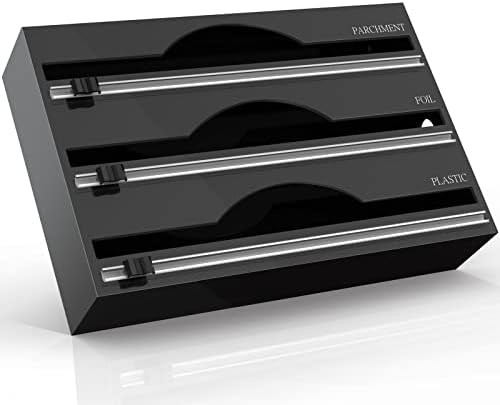 Foil and Plastic Wrap Organizer, 3 in 1 Wrap Dispenser with Cutter, Drawer Organizer for Foil and... | Amazon (US)