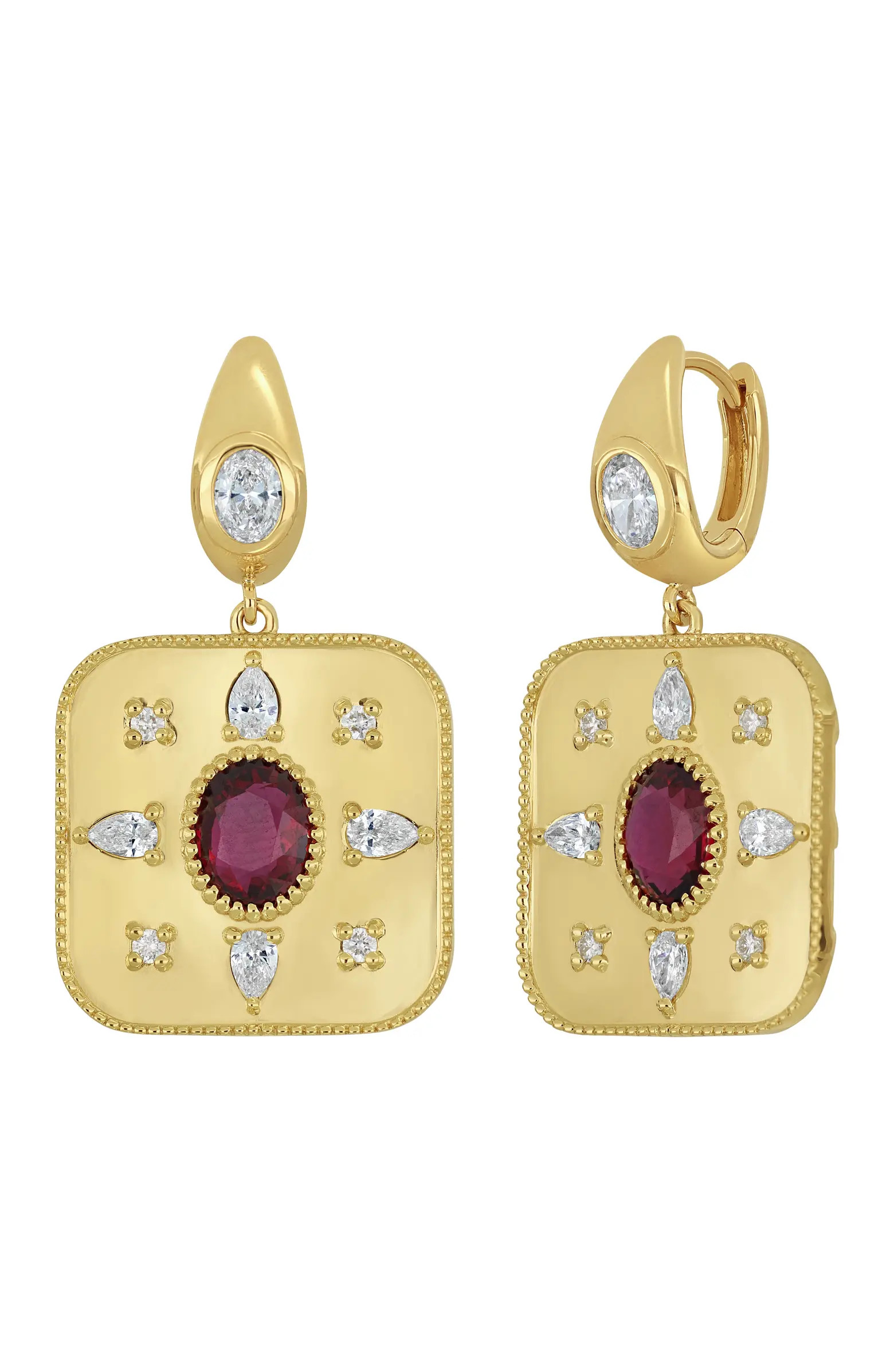 Bony Levy Luxe Ruby & Diamond Drop Earrings | Nordstrom | Nordstrom