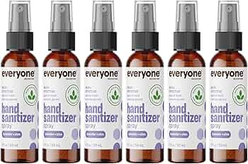Everyone Hand Sanitizer Spray, 2 Fl Oz (Pack of 6), Lavender and Aloe, Plant Derived Alcohol with... | Amazon (US)