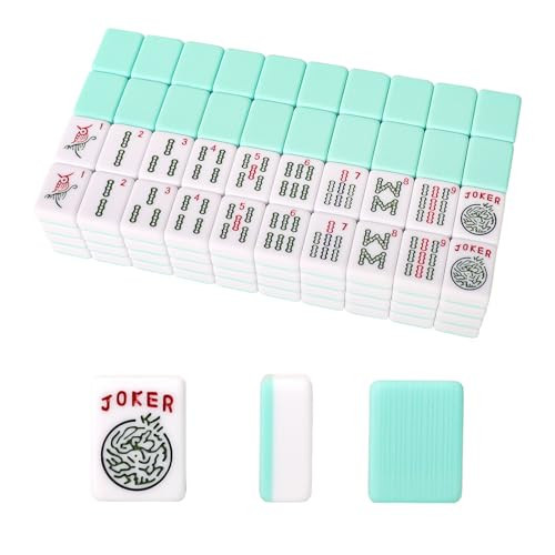 GUSTARIA American Mahjong Tiles (1.2”,Tiles Only), 166 American Mahjong Tiles with Light Green Color | Amazon (US)