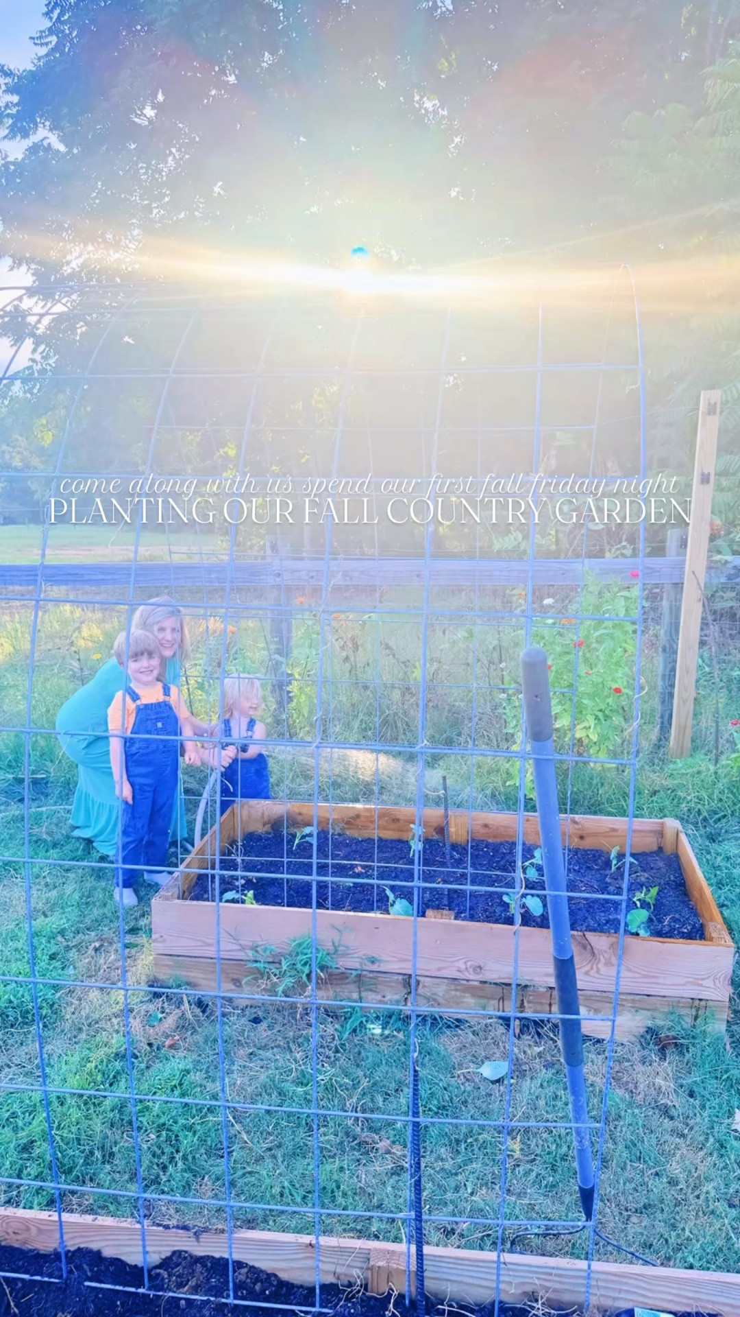 p l a n t i n g  t h e  f a l l  g a r d e n  o u t  o n  t h e  f a r m 🪴🪏🍁🥬👩‍🌾🥦🧺🌾🤎🤠🥕🌼 #fallgarden #fallonthefarm #fallplanting #fallfridaynight #fallgardening 

Can’t think of a better way to spend our very first 🍁 f a l l  f r i d a y  n i g h t 🍂 out here on the farm 🚜🌾 than planting our fall country garden!! 👩‍🌾🪴 These little overall 👖wearin’ country 🤠 babies 👶🏼 of ours are the best little helpers 😉 (heavy on the digging 🪏 and chasing chickens 🐓 hehe 🤭) and it’s always so fun 🤩 planting everything in the dirt 🤎, giving them all a good watering 💦, and then getting to watch them grow grow grow 🌱 in the coming weeks and months!! ✨ There is nothing better than homegrown veggies 🥦🥬 and goodness 🌼💚 to enjoy all fall and winter long!! 🧺 

Happy Fall Friday 🎃🍁🍂 and Happy Fall, y’all!! 🚜🤠🧡🐓🌾