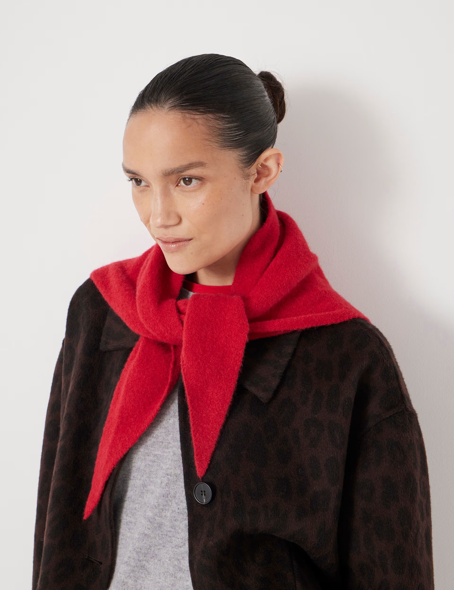 HUSH Wool Blend Textured Scarf Purple | Marks & Spencer (UK)
