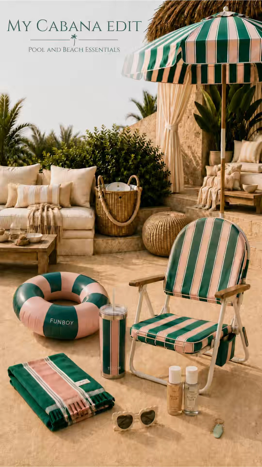 My Cabana Collection 🌴✨

Poolside pieces I’m loving for a chic summer setup — striped beach essentials, a luxe towel, pretty sunnies, cabana accessories, and a few little beauty finds for that sun-soaked resort vibe. ✨

#LTKSeasonal #LTKHome #LTKSwim