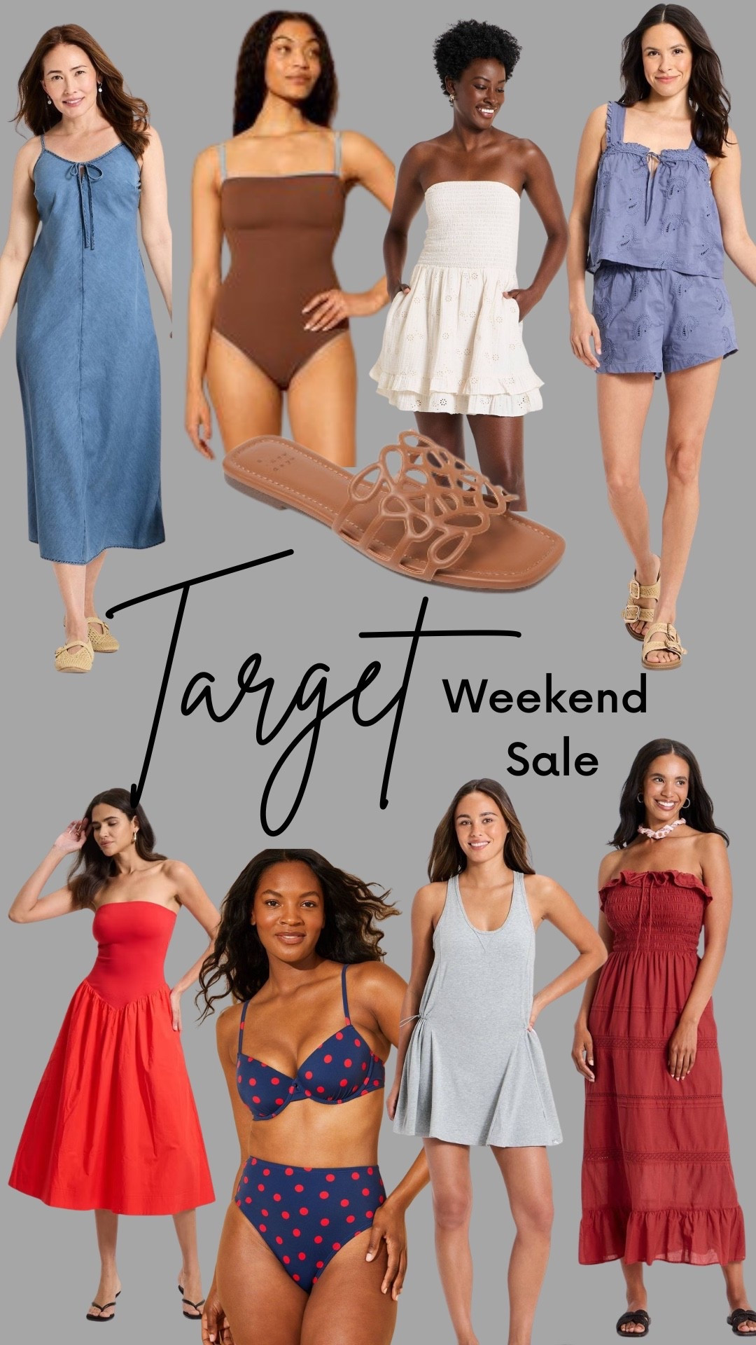 Target Memorial Day sale
Swimsuits
Dress
Sandals

#LTKootd #LTKstorytime #LTKSaleAlert