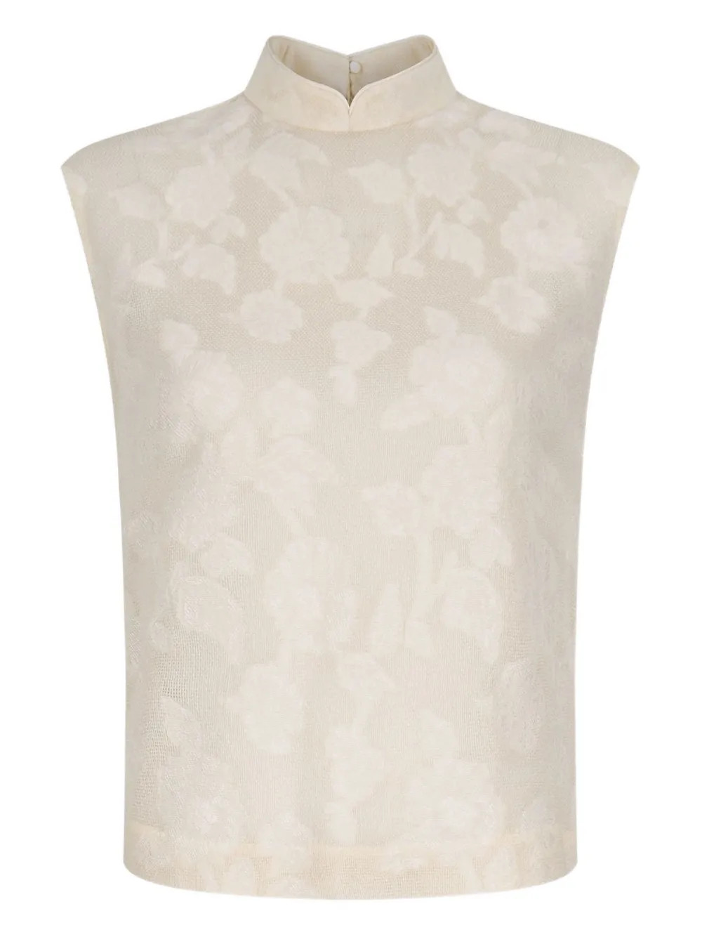 Shanghai Tang floral-jacquard Top | White | FARFETCH | Farfetch Global