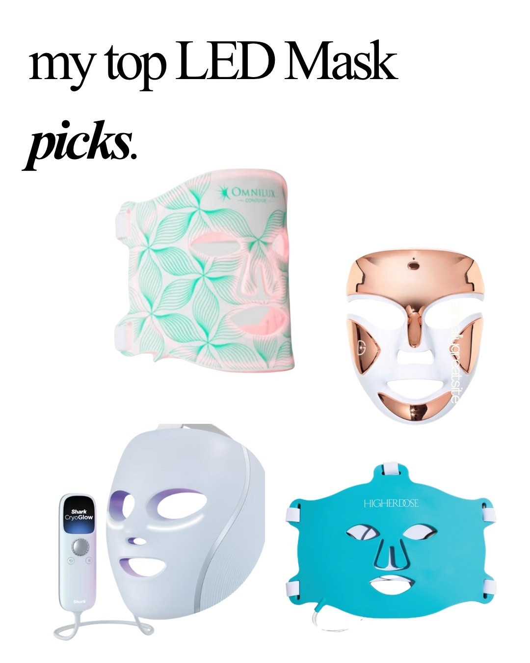 my top LED mask picks as an esthetician ✨

if you’re trying to level up your skin at home, LED is one of those things I actually stand behind. it’s simple, consistent, and really supports your skin over time ,especially for glow, calm inflammation, and collagen support.
• red light → for collagen + anti-aging support
• blue light → for breakout-prone or congested skin
• combo masks → when you want everything in one routine

pro tip: consistency > intensity. 10–30minutes a few times a week can make a real difference.
linking my favorites  🤍#LTKskincare #LTKGlow

#LTKselfcare