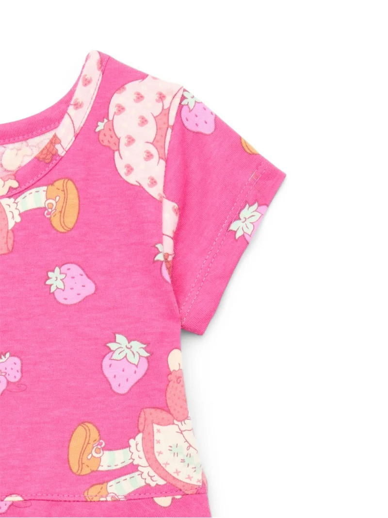 Strawberry Shortcake Toddler Girls Print Dress with Short Sleeves, Sizes 12M-5T | Walmart (US)