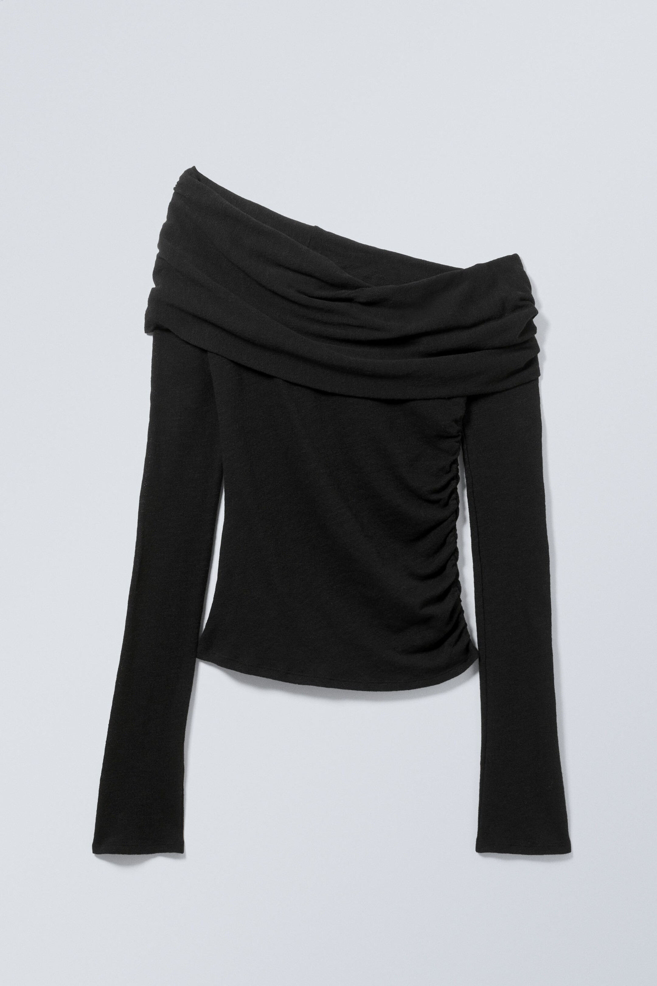 Drapiertes, schulterfreies Top | Weekday