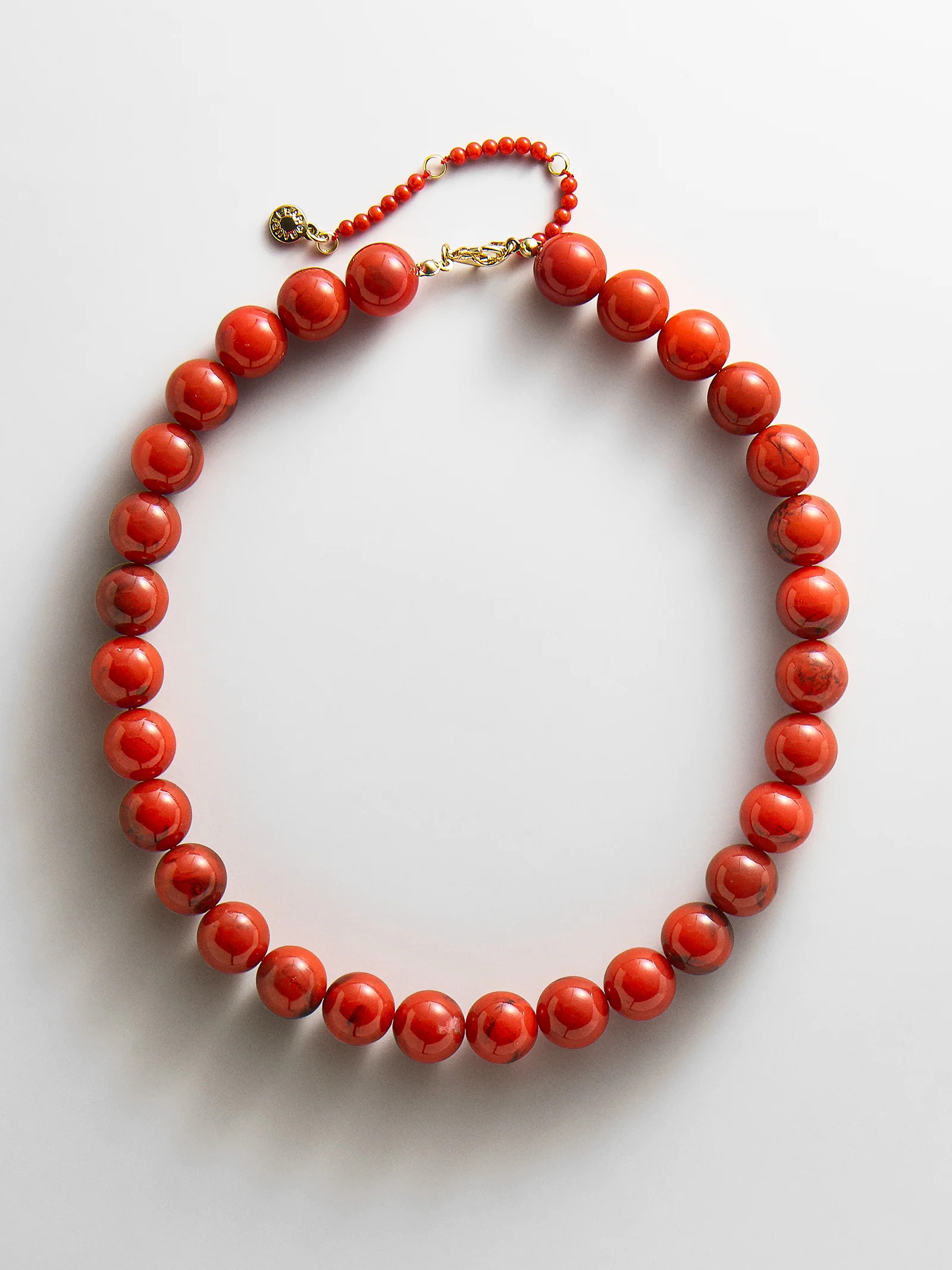 Mini Jane Beaded Necklace - Red Jasper | BaubleBar