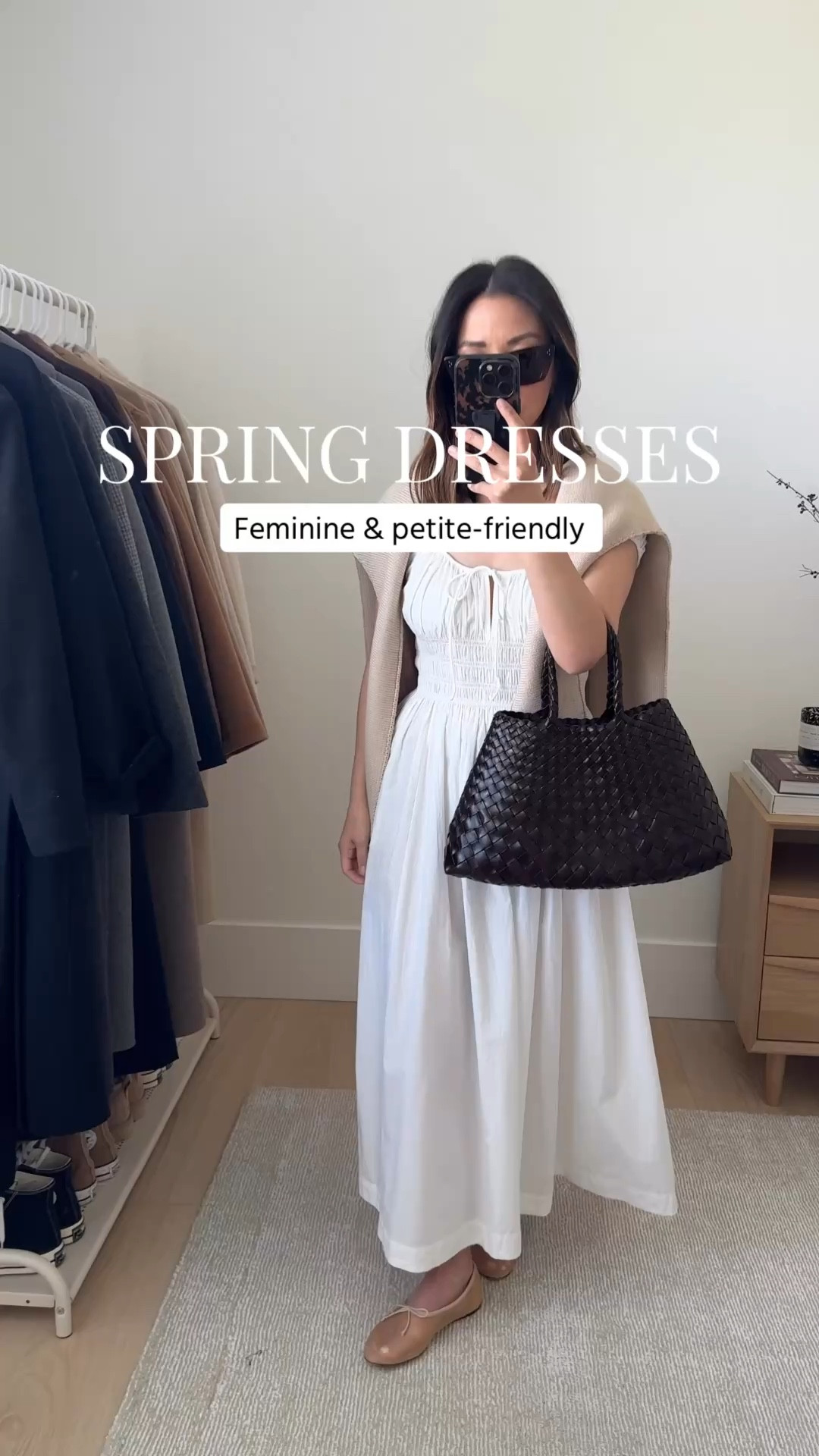 Feminine lightweight petite-friendly dress. Spring outfits 

Doen Quinn dress xs
Frank & Eileen sweater xs
Loeffler Randall flats 5
Dragon Diffusion santa croc small
Celine sunglasses
Dorsey James necklace 15"
J.Crew earrings

Dresses, petite style, spring outfits 2026, spring style, white dress, spring dresses, Easter dress women 



#LTKootd #LTKSeasonal #LTKPetite