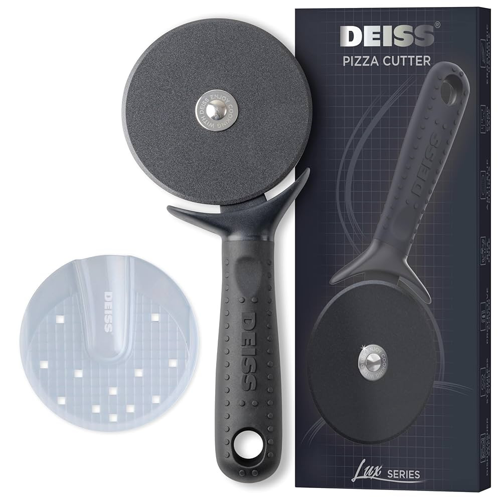 Deiss Lux Heavy Duty Pizza Cutter With Wheel Slicer- Stainless Steel Sharp Smooth Pizza Cutter Wh... | Amazon (US)