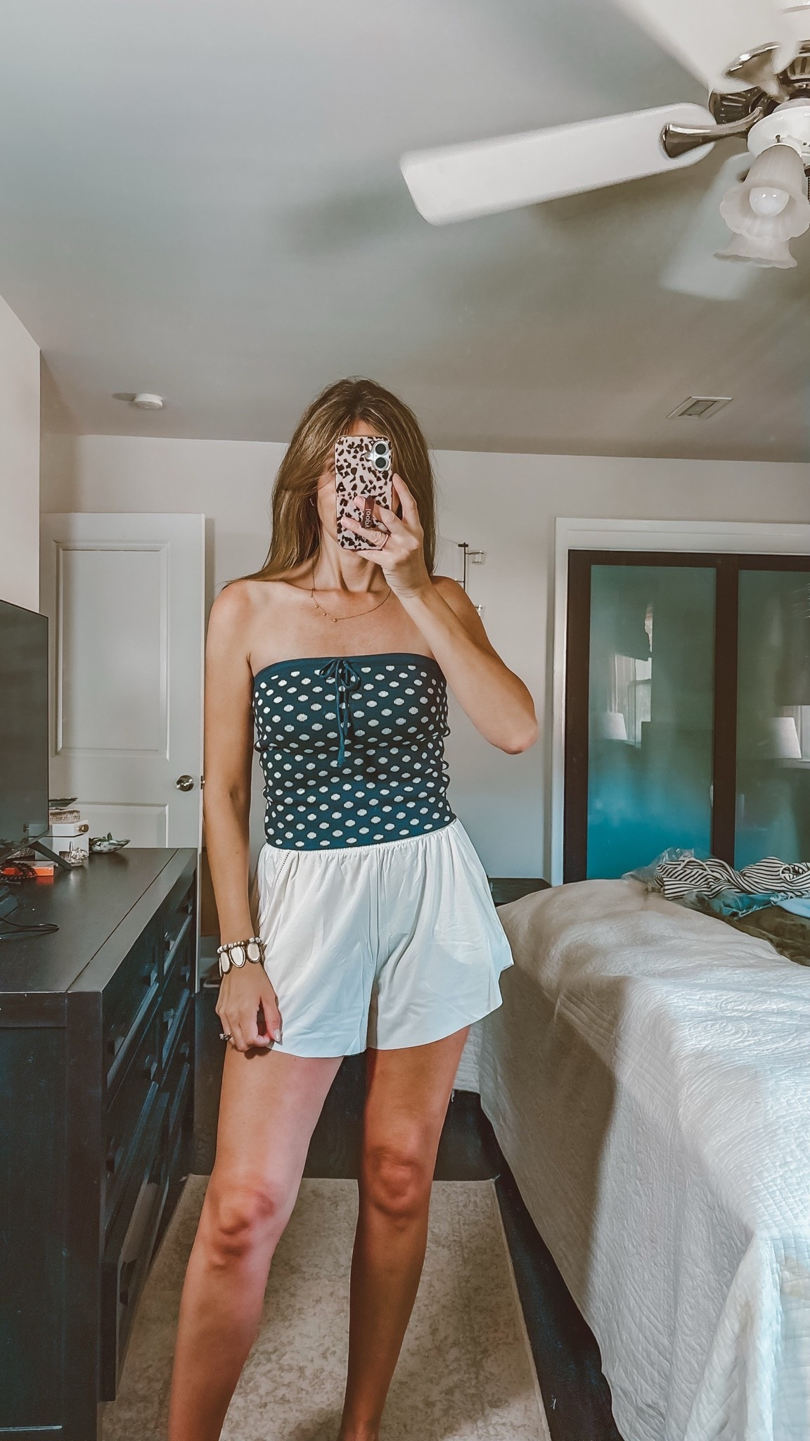 Both on sale!!
Target shorts are sooo light. They have the high low hem on the side that I love
You can see the pockets, but there is a built in liner. So while it’s see through it’s not bad. They are so comfy!size small

American eagle:
And this tube top! Drawstring top so it stays up. Fine sweater knit. Small.

#LTKgrwm #LTKootd #LTKSaleAlert