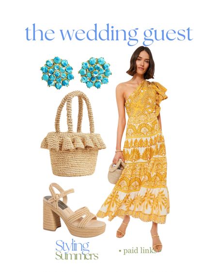 Wedding guest outfit ideas! Dress bag earrings heels summer wedding summer events 

#LTKparties #LTKSeasonal #LTKwedding