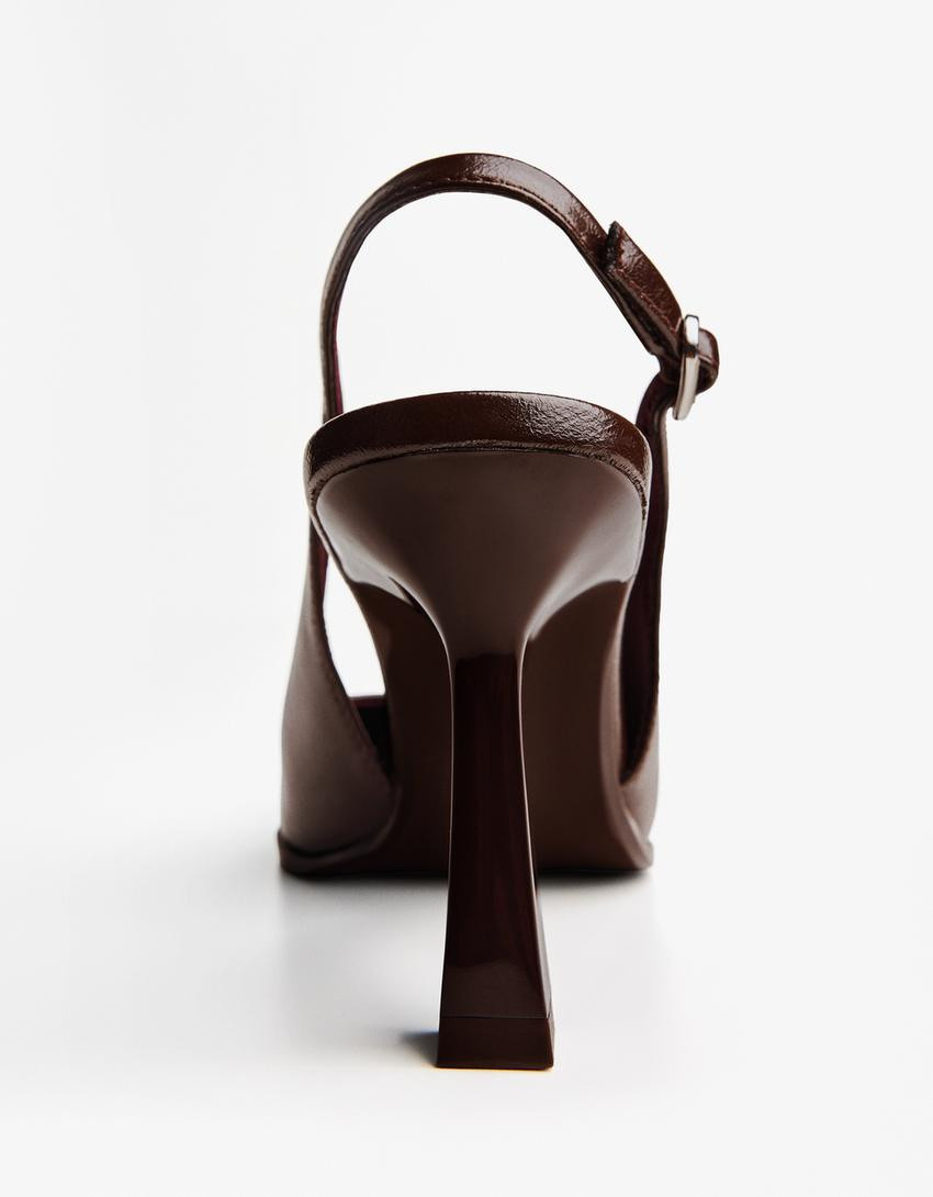 High-heel slingback shoes - Shoes - Women | Bershka GB