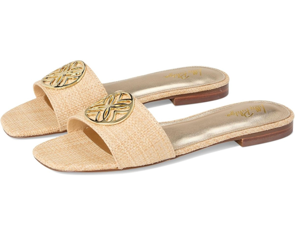 Lilly Pulitzer Nessa Slide Sandal in Natural Size 6 | eBay US
