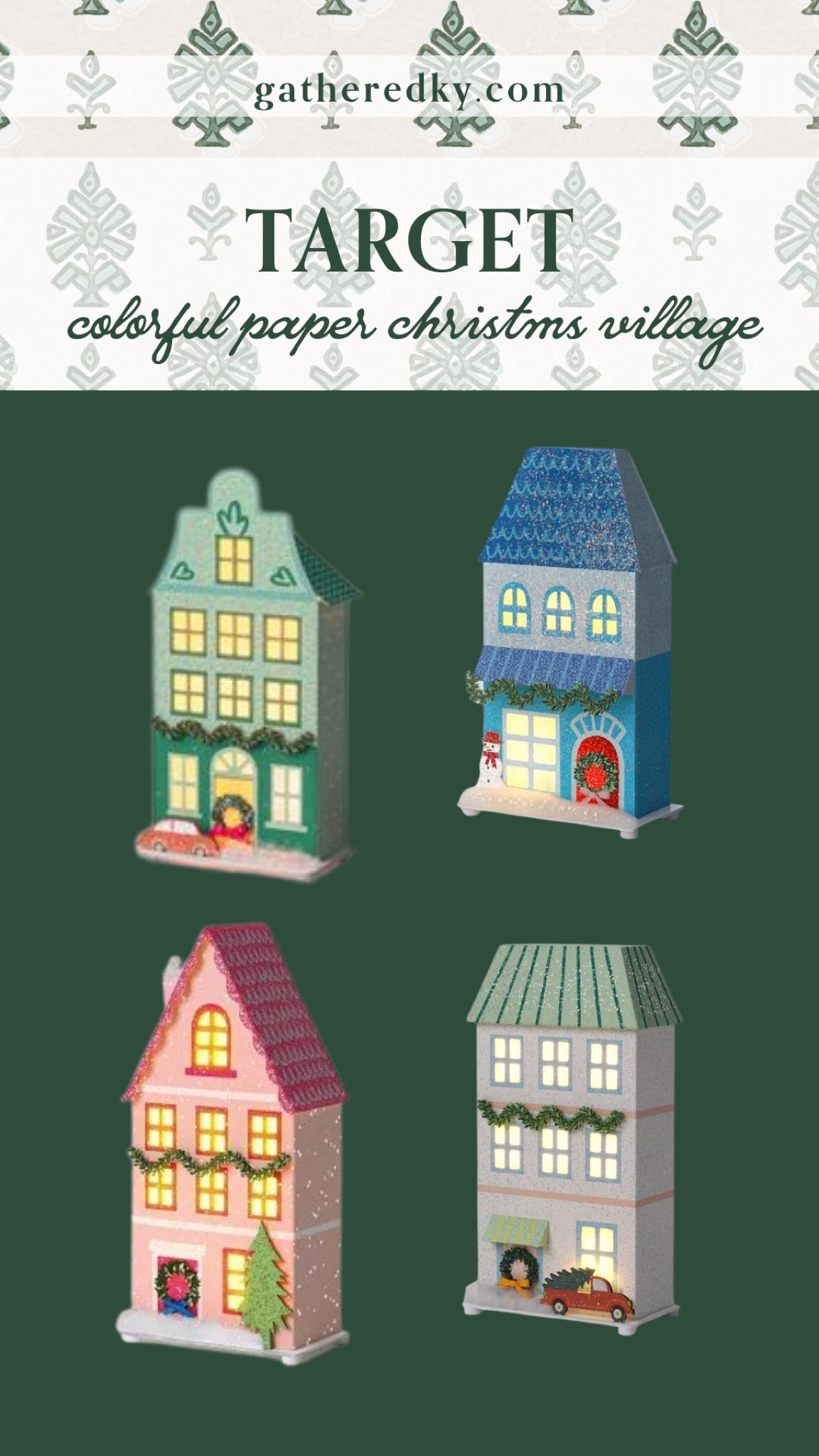 Target Colorful Paper Christmas Village 

#LTKHome #LTKHoliday #LTKSeasonal
