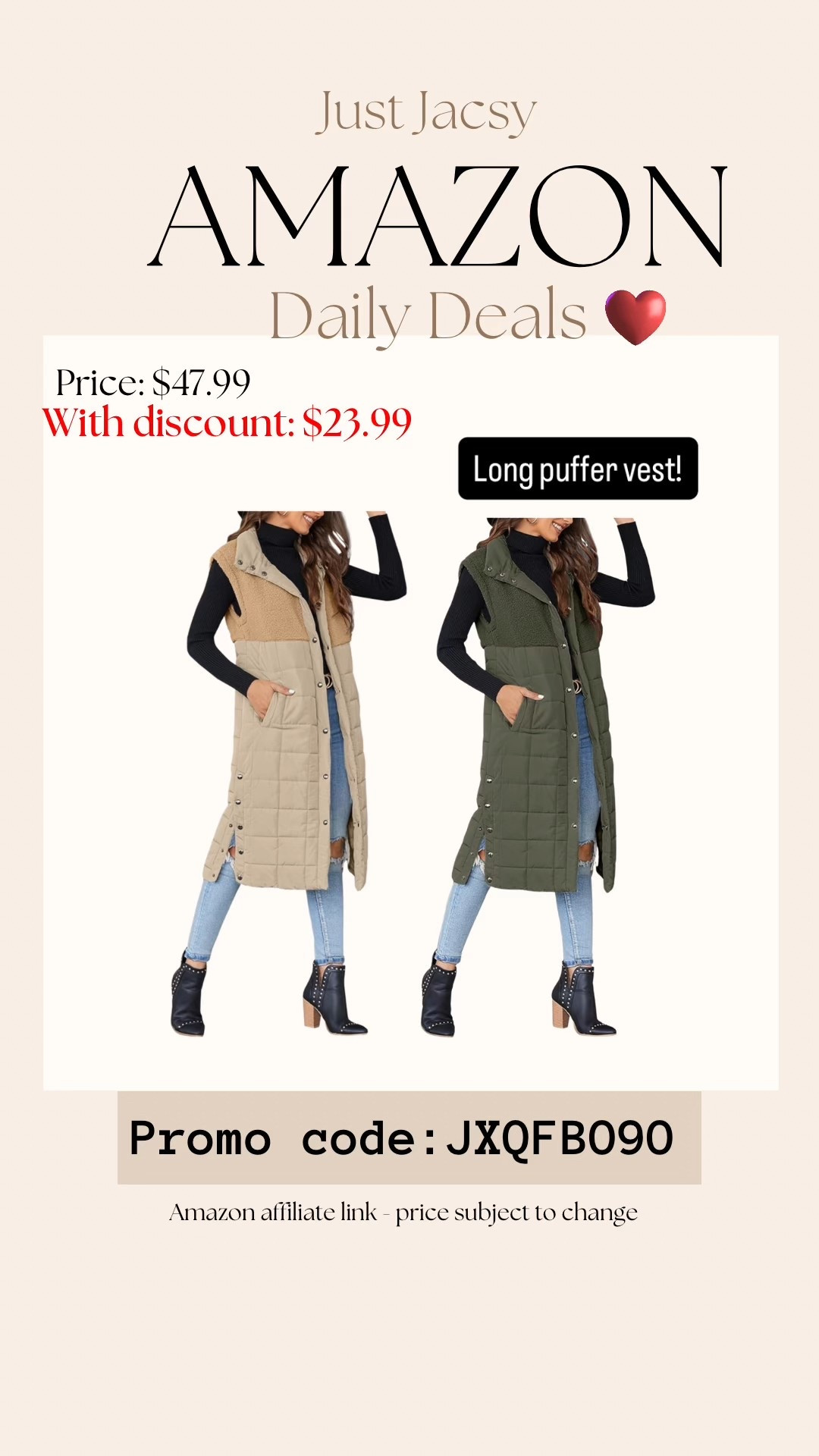 Long puffer vest! 
Same link for all. 

#LTKSaleAlert #LTKStyleTip #LTKSeasonal