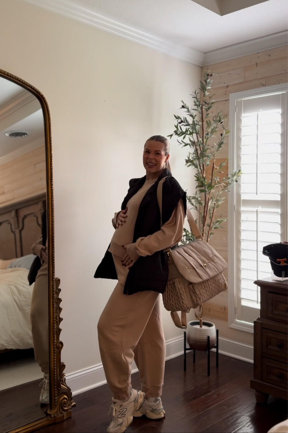 Sweats don’t have to be ✨boring✨! If you’re in your “dress like Adam Sandler” era, this one’s for you. 🫶🏼😂 

Wearing size small in my Hatch x Free People sweatshirt and pants 🤎 Diaper bag is HAPP BRAND, but linked similar  here. 

#pregnancy #pregnant #pregnancyfashion #maternity #maternityfashion #ootd #getdressedwithme #momof3 #bumpstyle #momstyle  

#LTKStyleTip #LTKBump