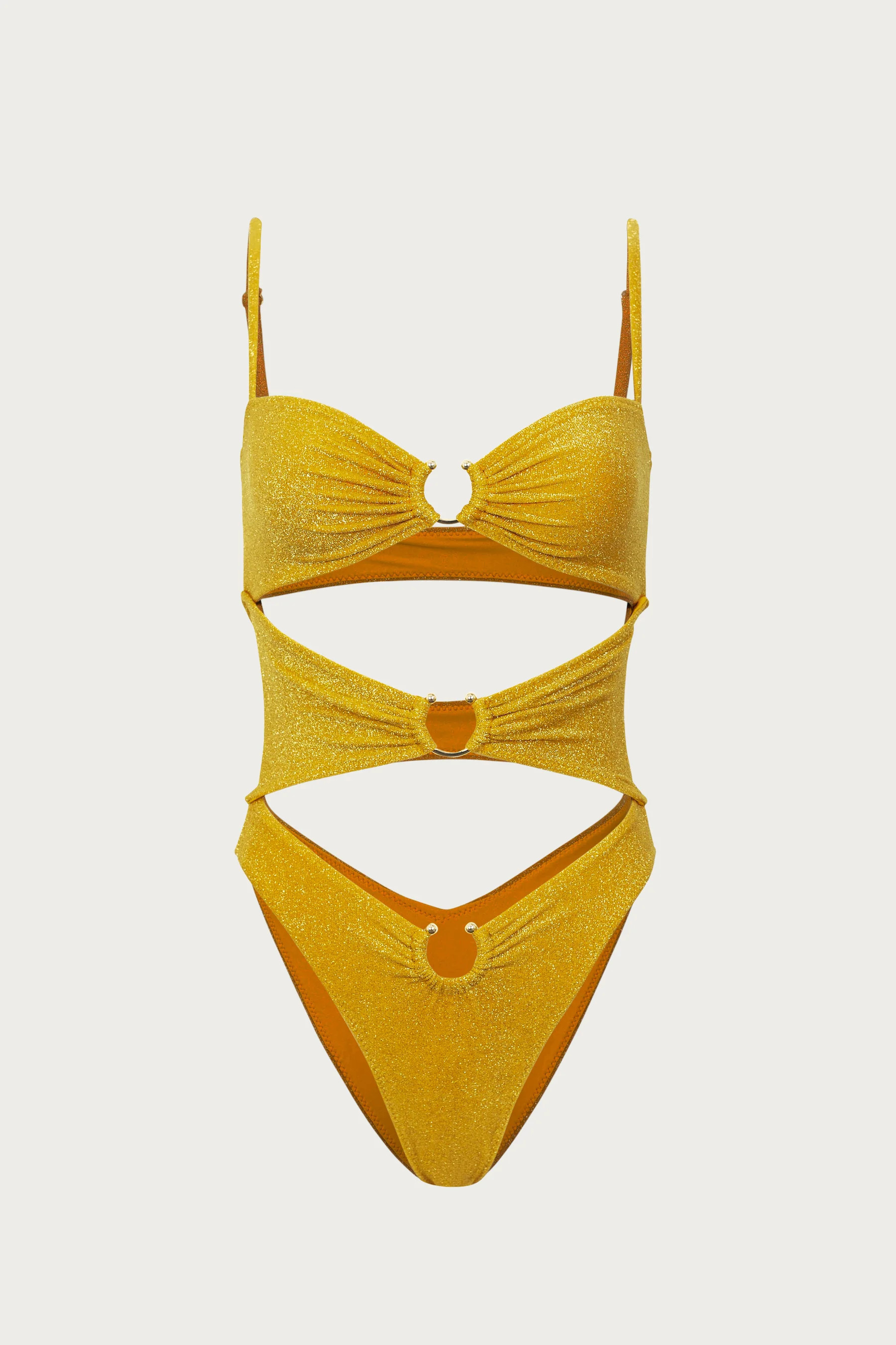 Pierced One Piece (Gold Shimmer Lurex) | SAME