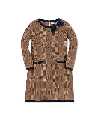 Baby Girls Organic Long Sleeve Bow Detail Intarsia Sweater Dress | Macy's
