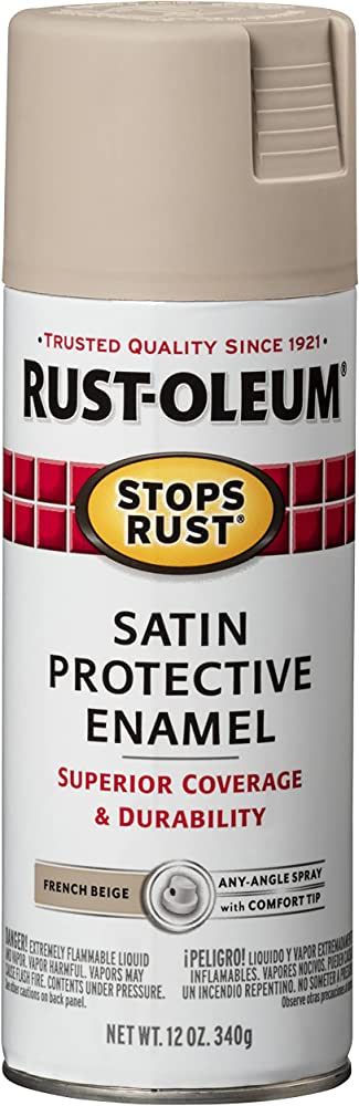 Rust-Oleum 276271 Stops Rust Spray Paint, 12 oz, Satin French Beige | Amazon (US)