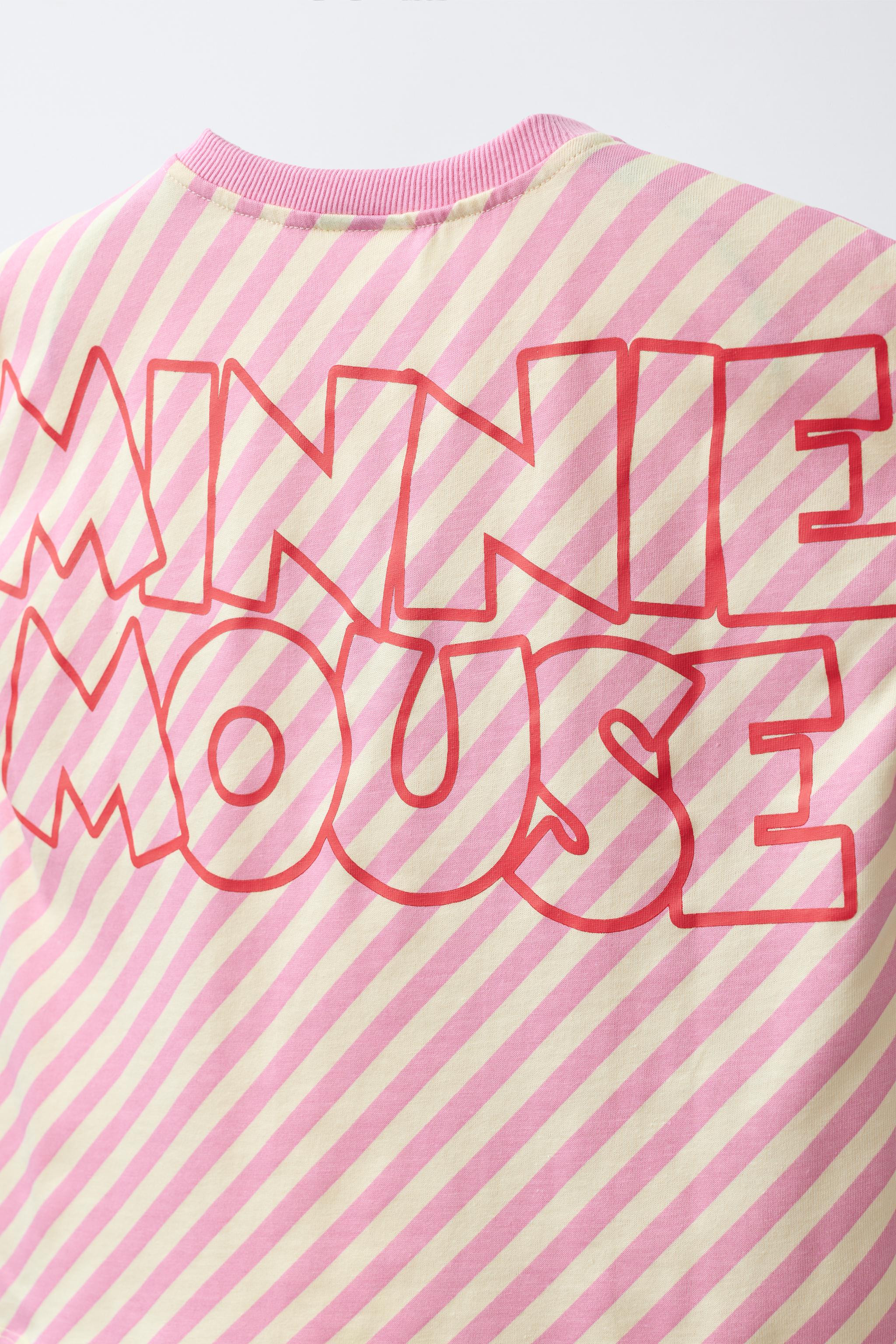 STRIPED RUBBER PATCH MINNIE MOUSE © DISNEY T-SHIRT | Zara US