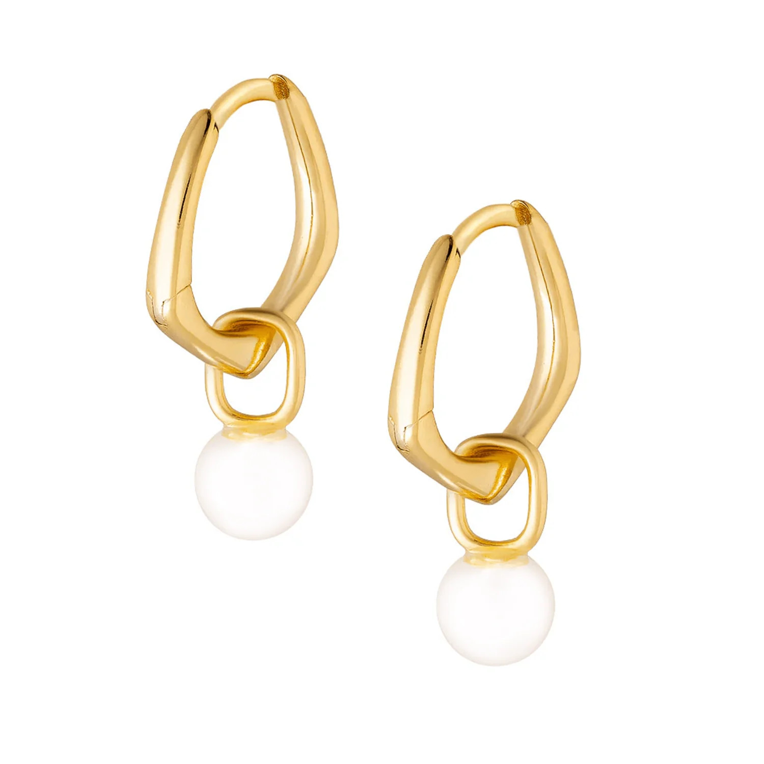 BOHOMOON Pia Pearl Hoop Earrings | Waterproof & Tarnish Free | Bohomoon UK