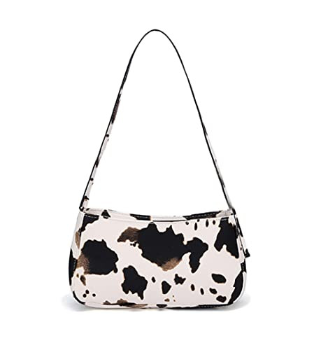 Women Cow Print Shoulder Bag Clutch Purse Underarm Handbag Satchel Zipper Tote Bag Purse One Size | Amazon (US)