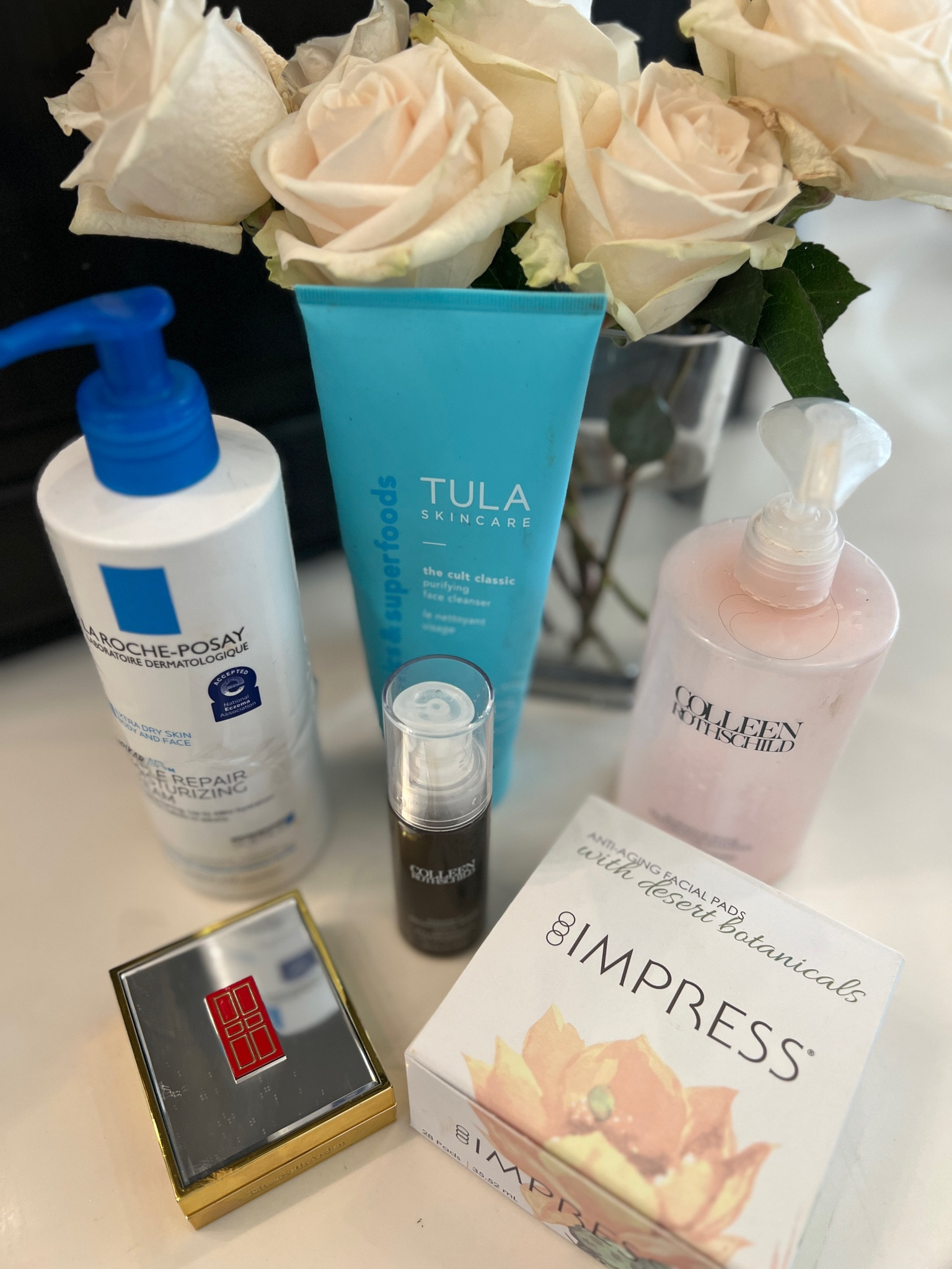 🚨Promos 
6 July empty’s …

All items I reordered ✔️

-Colleen Rothschild- Quench & Shine Restorative  shampoo 

-Colleen Rothschild- VitC brightening serum 
🚨USE code DARCY20 to save  20% off purchase 

Tula probiotic & superfoods skincare - The cult classic purifying face cleanser

🚨Use code  DARCY15 for 15% off

Impress- Skin toner pads- anti aging tone pads with desert botanicals 
Cruelty. Paraben, sulfate Free
3 different alternating pads. A skincare routine that has been simplified to 1 pad application per day.

🚨 Use  code  DARCY40 to save 40% off

Laroche-Posay- Lipikar triple repair moisturizing cream - Shea butter, ceramide & dermatologist approved recommended for Extra Dry Skin body and face cream 

Elizabeth Arden- flawless finish 