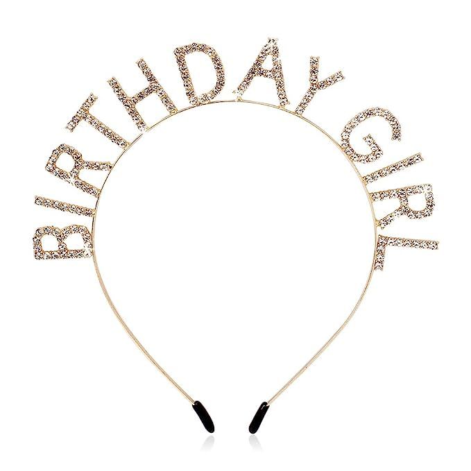 AOPRIE Birthday Girl Headband Birthday Tiara for Women Girls Happy Birthday Princess Crown Rhines... | Amazon (US)