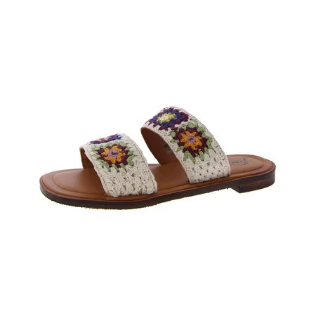 Free People Womens Juliet Crochet Slip On Slide Sandals | Walmart (US)
