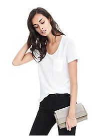 Linen Crew Tee | Banana Republic US