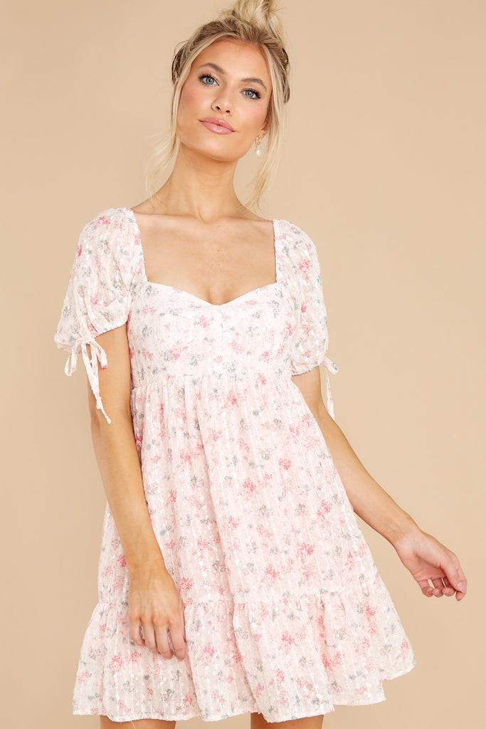 The Best Bouquet Ivory Floral Print Dress | Red Dress 