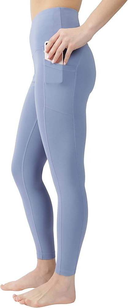 90 Degree By Reflex High Waist Tummy Control Squat Proof Ankle Length Leggings with Pockets | Amazon (US)