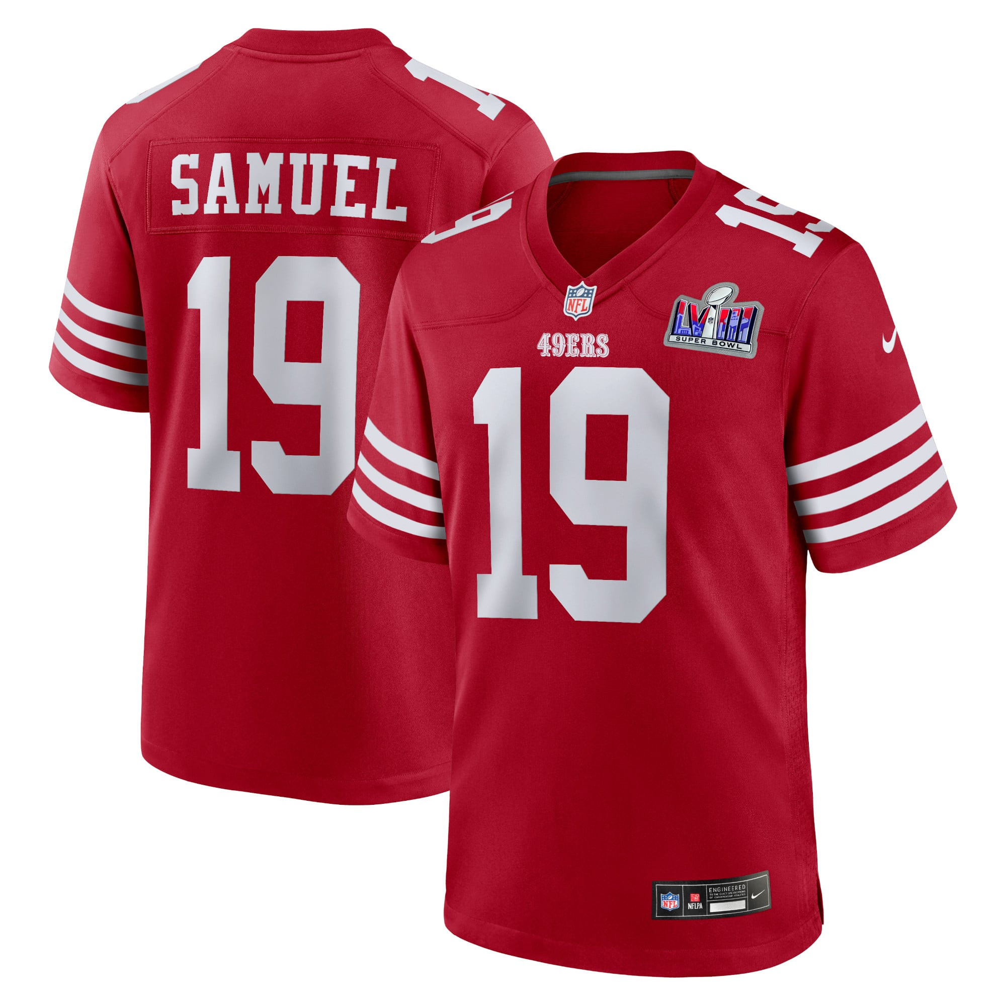 Men's San Francisco 49ers Deebo Samuel Nike Scarlet Super Bowl LVIII Game Jersey | NFL Shop