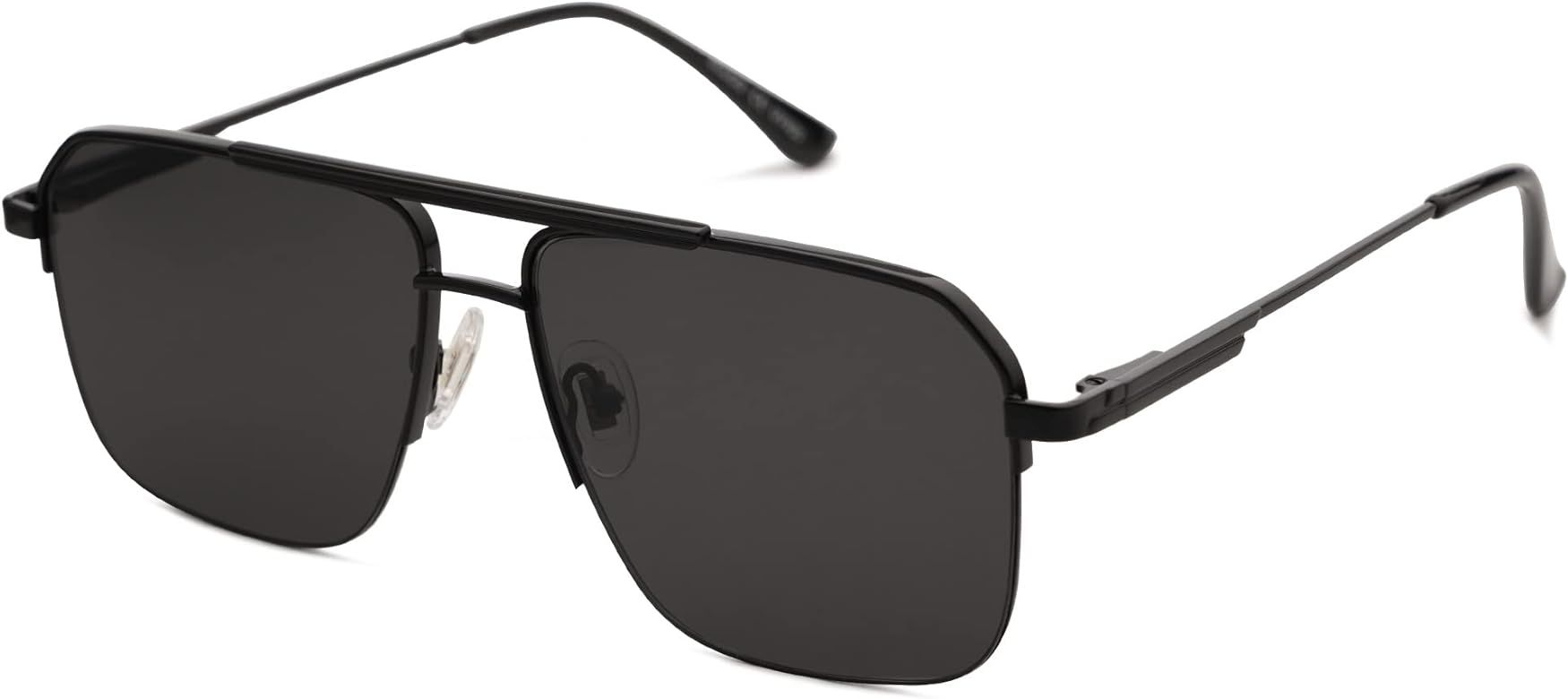 SOJOS Retro Square Sunglasses Womens Men Semi-Rimless Shades Trendy Designer Sun Glasses UV400 SJ... | Amazon (US)