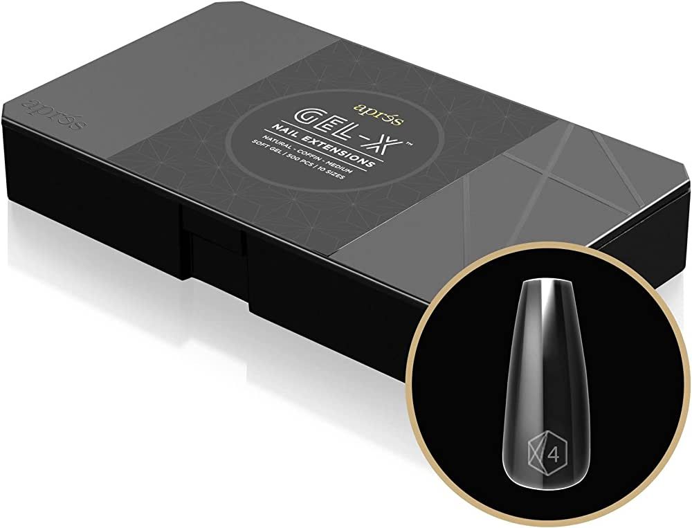 Apres Nail Gel-X Natural Coffin Medium Box of Tips | 500 Gel-X Tips | Premium Quality | 10 Sizes ... | Amazon (US)