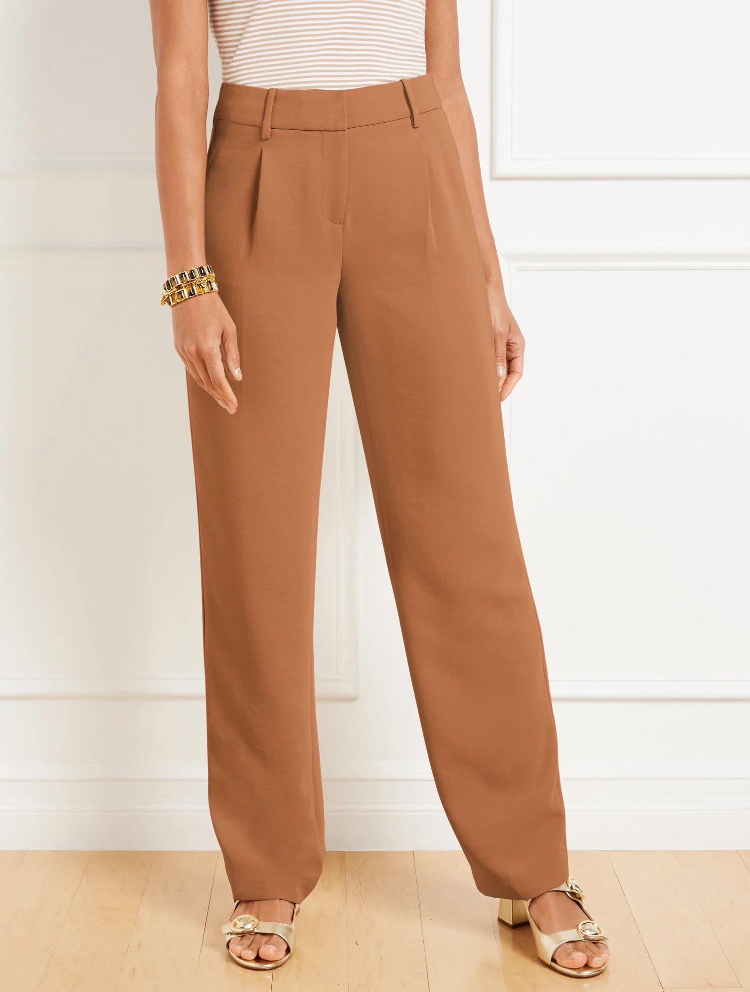 Straight Leg Polished Crepe Pants | Talbots