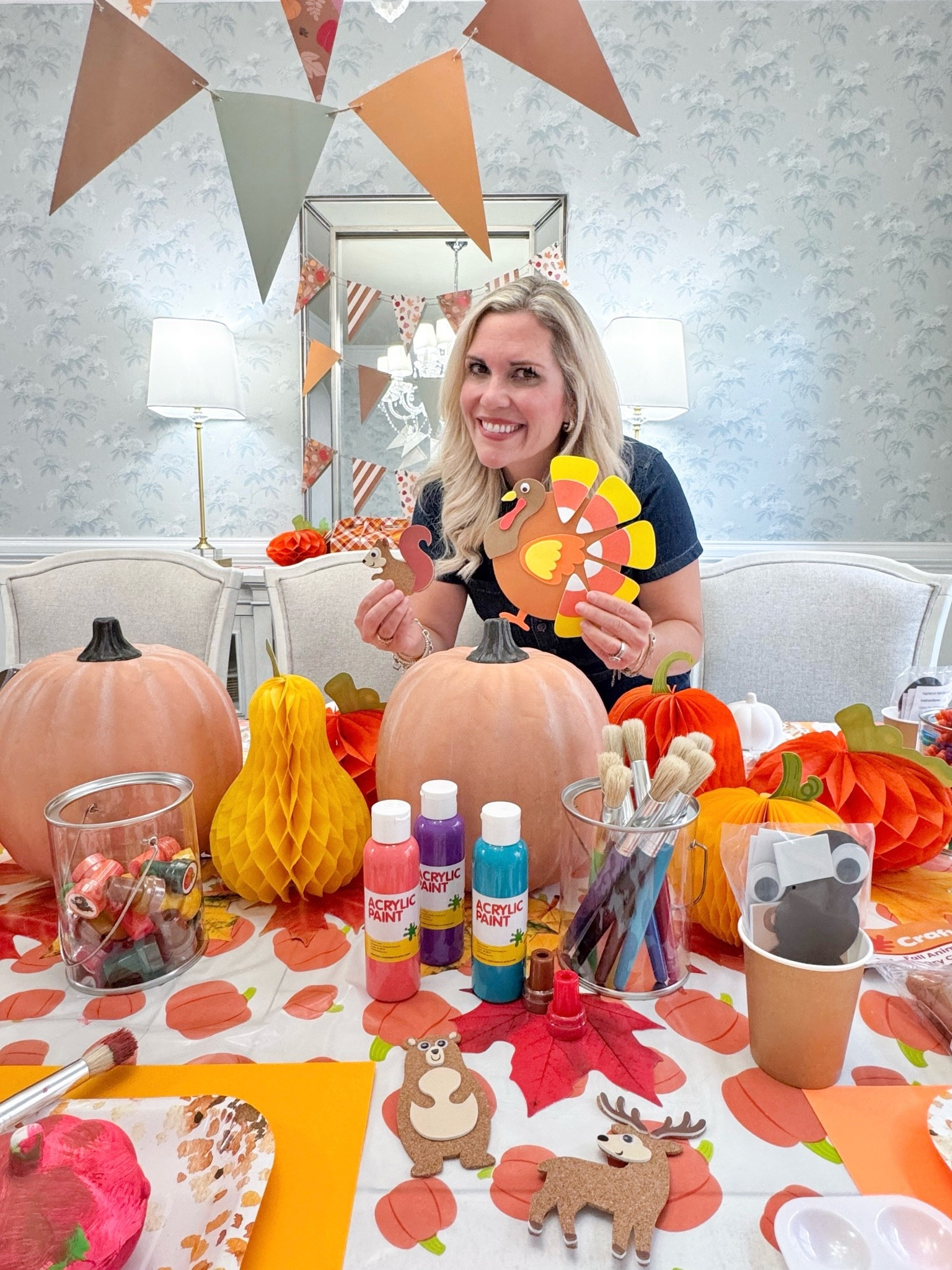Planning a fall party for the kids? @orientaltrading has everything you need to make it extra fun!
We set up individual craft stations with everything each child needed to make fall clay animals, candy corn turkeys, painted ceramic pumpkins, and more! 🦔🦃🎨
And these adorable take-home boxes were the perfect finishing touch for packing up their little fall treasures. 🤎

#LTKKids #LTKSeasonal #LTKHome
