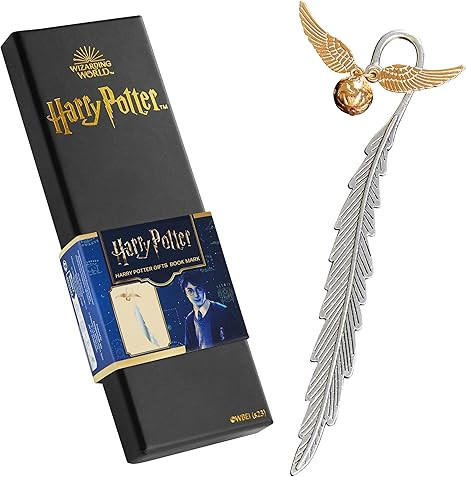 Harry Potter Metal Bookmark with Hanging Charm Golden Snitch Hogwarts Reading Gifts Book Lovers G... | Amazon (US)