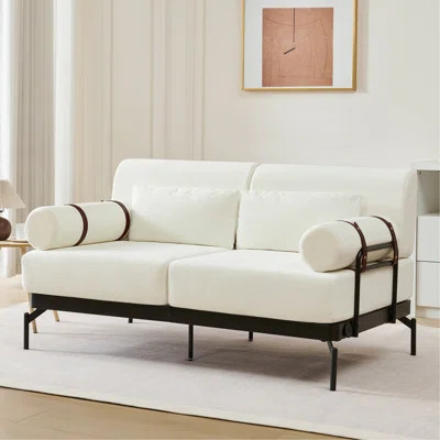 Modern Loveseat Sofa 59" Sofa Couch 2-Seater Sofa With Flexible USB Ports | Wayfair North America