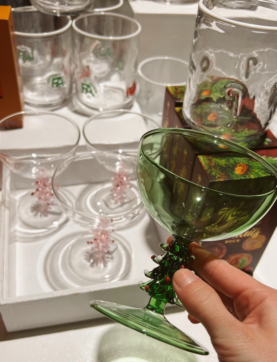 Festive Anthropologie glassware 

#LTKGiftGuide #LTKHoliday #LTKSeasonal